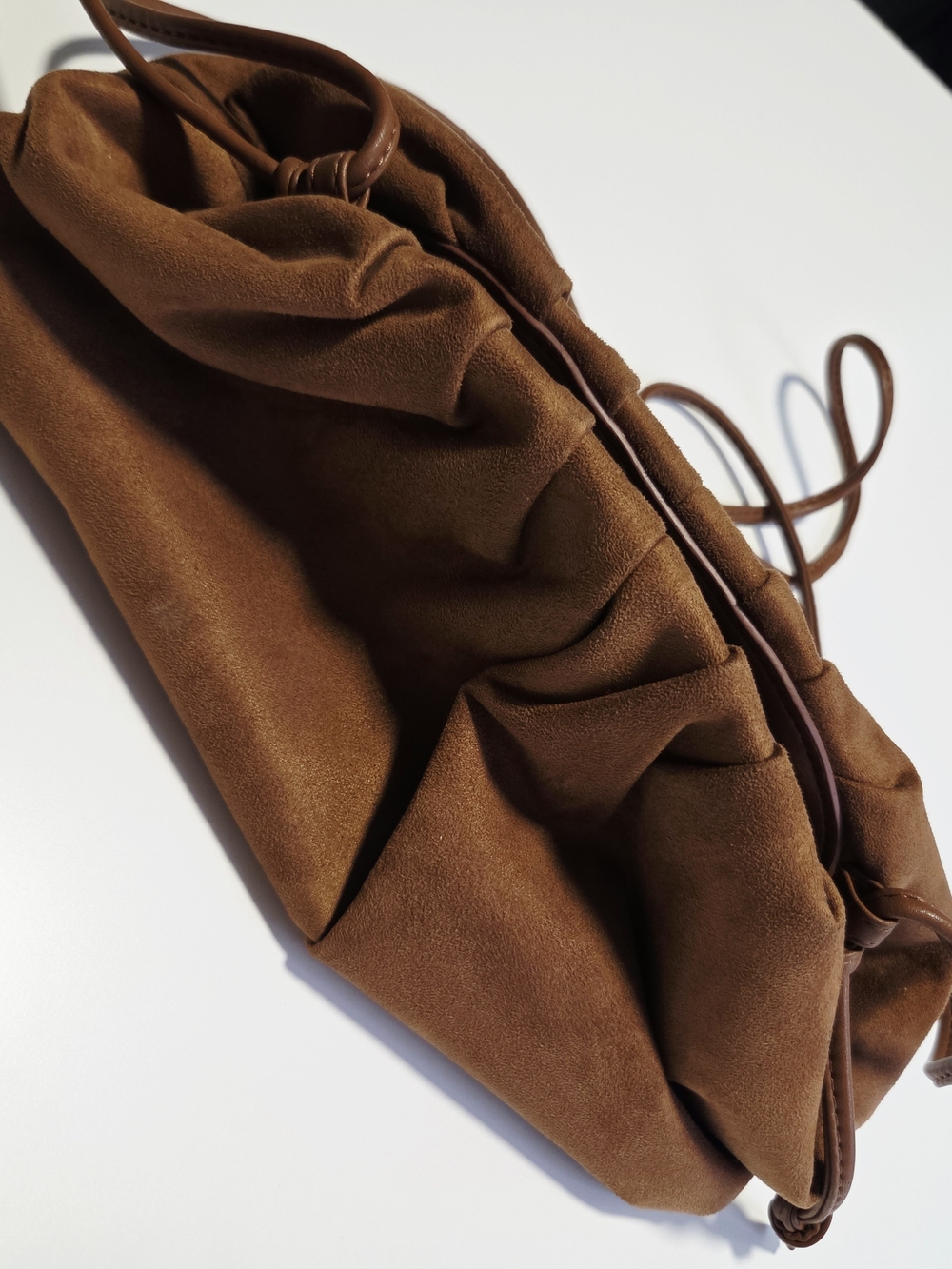 Banana Republic Suede Gathered Clutch Bag in Brown - Picture 10 of 10